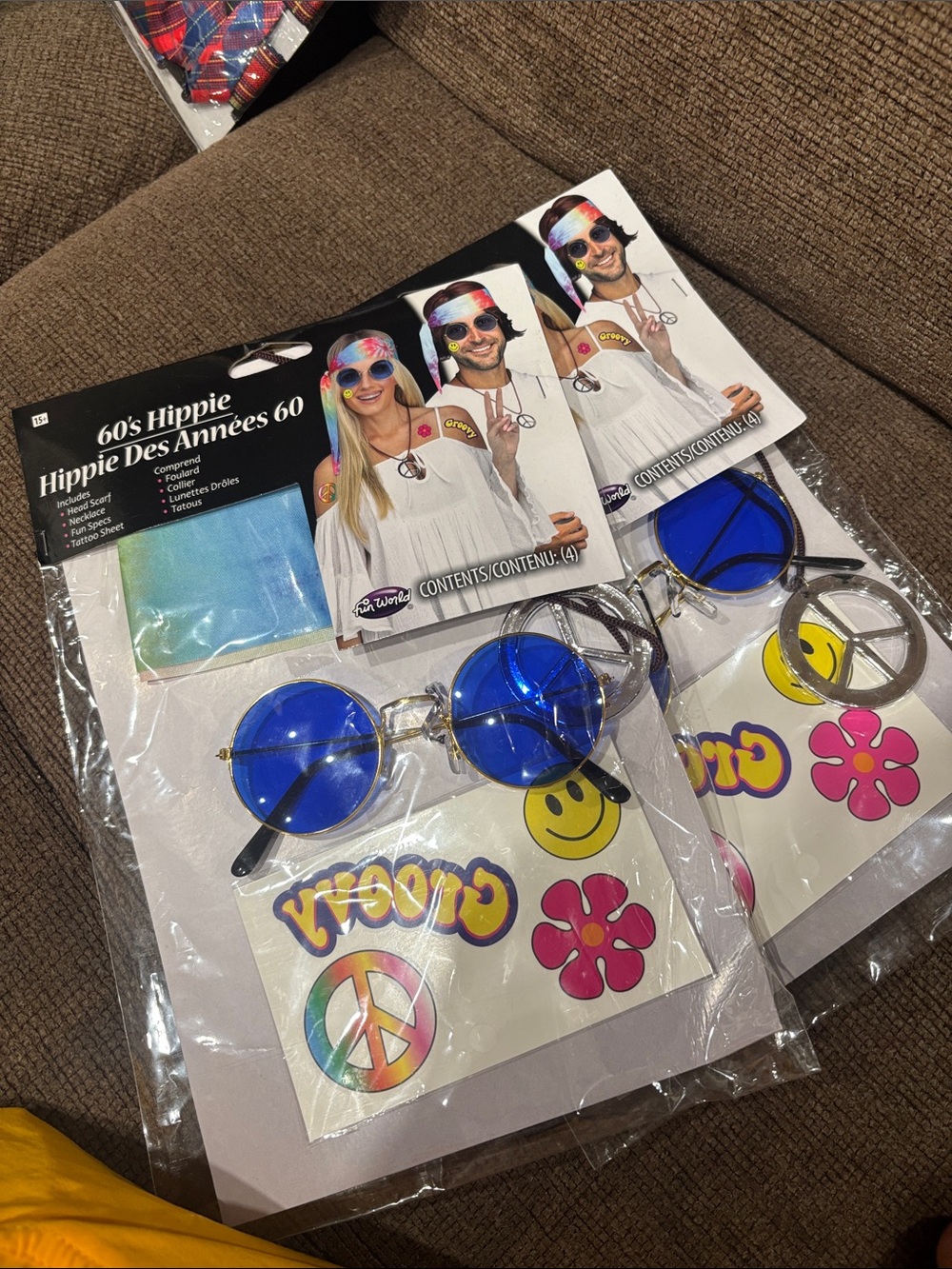 60's Hippie Blue Round Sunglasses Costume Accessory